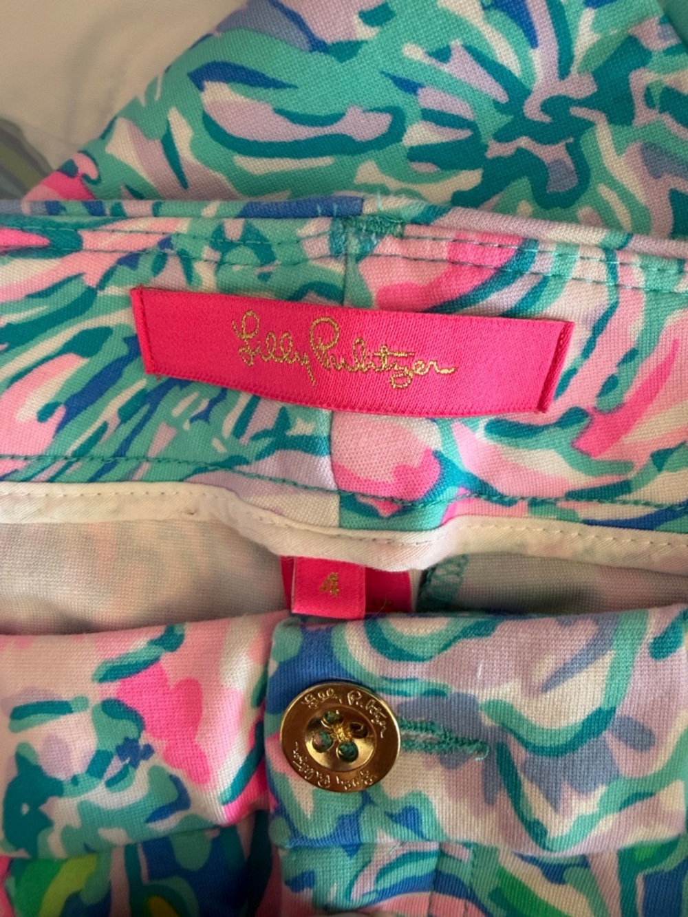 Lilly Pulitzer Kelly High Rise Knit Skinny Ankle Pant in Full Bloom, Size 4 - Picture 6 of 7